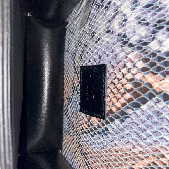 Snakeskin Print Crossbody Purse with Gold Chain - Picture 4 of 6